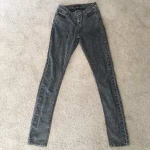 High rise acid wash jeans